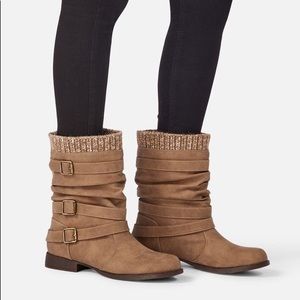 JustFab Nafise Booties in Cognac Size 8